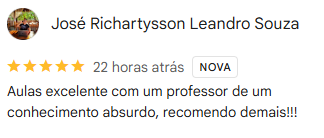 Avaliação Google de José Richartysson Leandro Souza